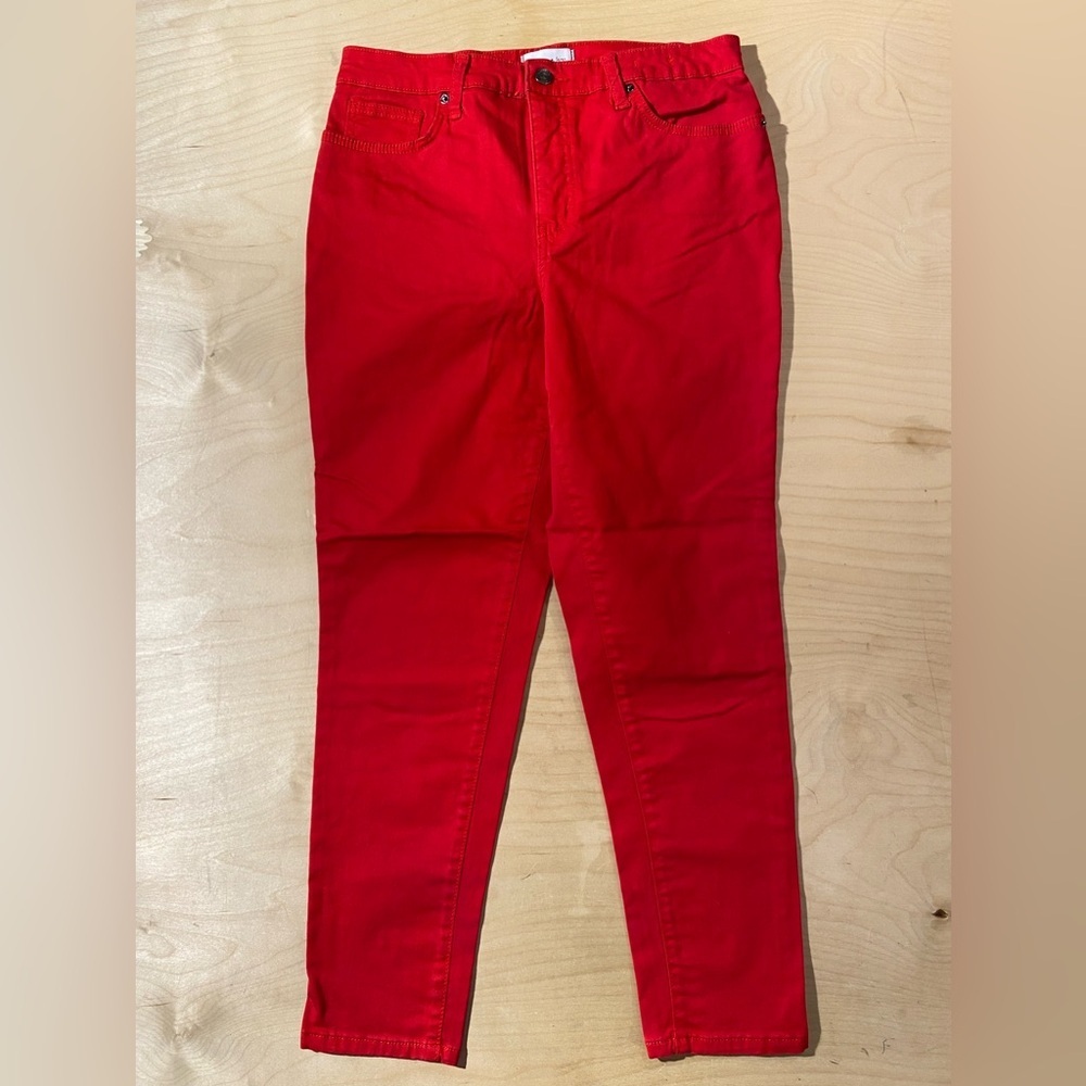 Crown & Ivy Red Ankle Jeans 10R (QO)